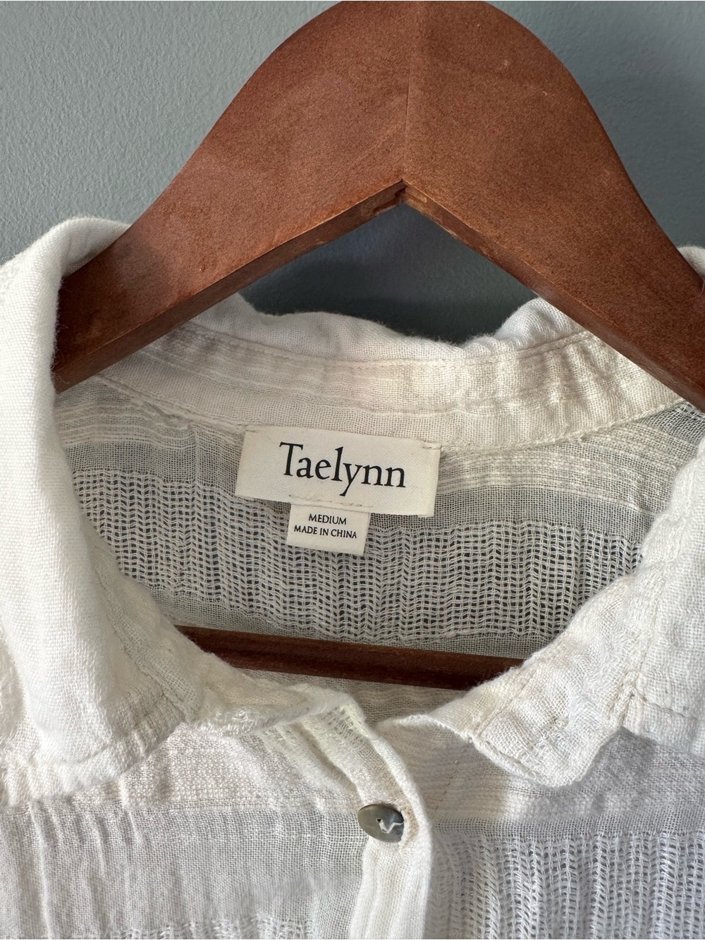 Taelynn button down crochet lace pocket gauze - Picture 3 of 7
